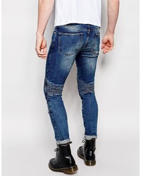 dunkelblaue enge Jeans von Asos