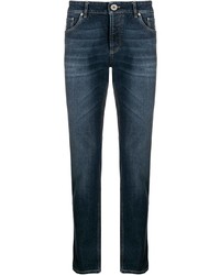 dunkelblaue enge Jeans von Brunello Cucinelli