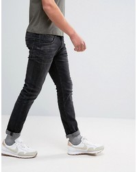 dunkelblaue enge Jeans von Wrangler