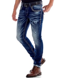 dunkelblaue enge Jeans von Cipo & Baxx