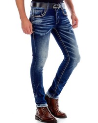 dunkelblaue enge Jeans von Cipo & Baxx