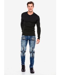 dunkelblaue enge Jeans von Cipo & Baxx