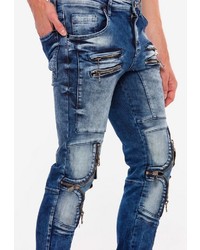 dunkelblaue enge Jeans von Cipo & Baxx