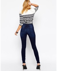 dunkelblaue enge Jeans von Asos