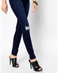 dunkelblaue enge Jeans von Asos