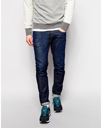 dunkelblaue enge Jeans von Diesel