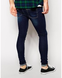 dunkelblaue enge Jeans von Asos