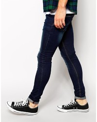 dunkelblaue enge Jeans von Asos