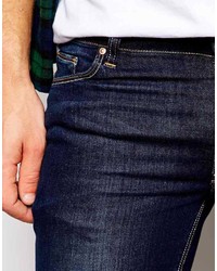 dunkelblaue enge Jeans von Asos