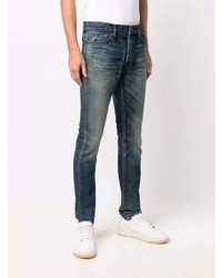 dunkelblaue enge Jeans von John Elliott