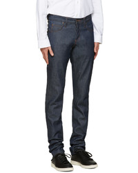 dunkelblaue enge Jeans von Naked & Famous Denim