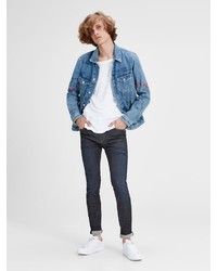 dunkelblaue enge Jeans von Jack & Jones