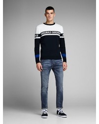 dunkelblaue enge Jeans von Jack & Jones