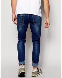 dunkelblaue enge Jeans von Lee