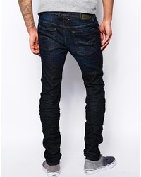 dunkelblaue enge Jeans von Diesel