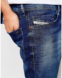 dunkelblaue enge Jeans von Diesel