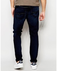 dunkelblaue enge Jeans von Diesel