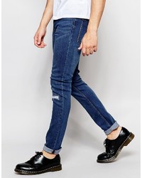 dunkelblaue enge Jeans von Cheap Monday