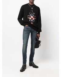 dunkelblaue enge Jeans von Amiri