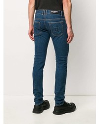 dunkelblaue enge Jeans von Balmain