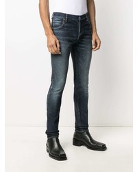 dunkelblaue enge Jeans von Balmain