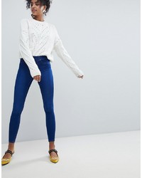 dunkelblaue enge Jeans von New Look
