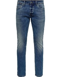 dunkelblaue enge Jeans von ONLY & SONS