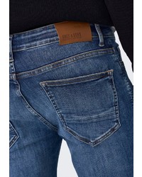 dunkelblaue enge Jeans von ONLY & SONS