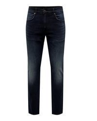 dunkelblaue enge Jeans von ONLY & SONS
