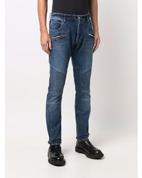 dunkelblaue enge Jeans von Balmain