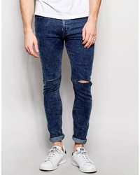 dunkelblaue enge Jeans von Pull&Bear