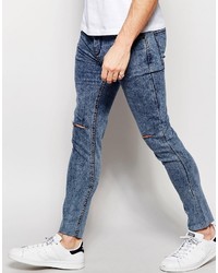 dunkelblaue enge Jeans von Pull&Bear