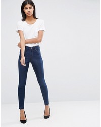 dunkelblaue enge Jeans von Asos