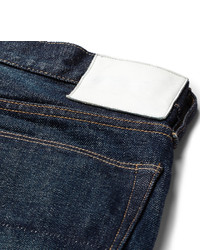 dunkelblaue enge Jeans