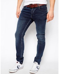dunkelblaue enge Jeans von Selected
