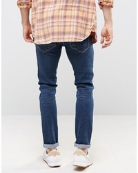 dunkelblaue enge Jeans von Asos