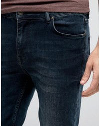 dunkelblaue enge Jeans von Asos