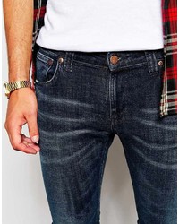 dunkelblaue enge Jeans von Nudie Jeans