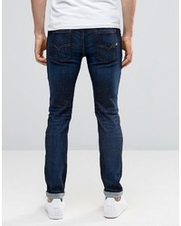 dunkelblaue enge Jeans von Diesel