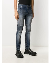 dunkelblaue enge Jeans von Balmain