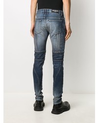 dunkelblaue enge Jeans von Balmain