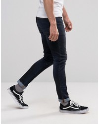 dunkelblaue enge Jeans von Asos