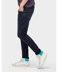 dunkelblaue enge Jeans von Tom Tailor Denim