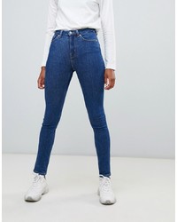 dunkelblaue enge Jeans von Weekday