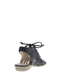 dunkelblaue flache Sandalen aus Leder von Josef Seibel