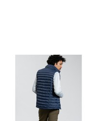 dunkelblaue Fleece-ärmellose Jacke von Scheck