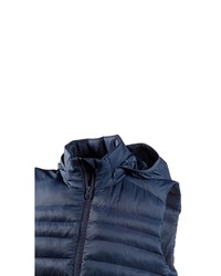 dunkelblaue Fleece-ärmellose Jacke von Scheck