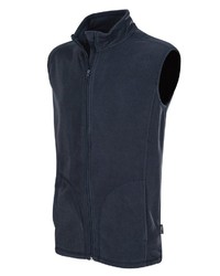 dunkelblaue Fleece-ärmellose Jacke von Stedman