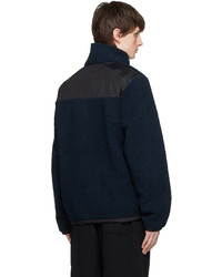 dunkelblaue Fleece-Bomberjacke von Axel Arigato