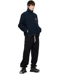 dunkelblaue Fleece-Bomberjacke von Axel Arigato